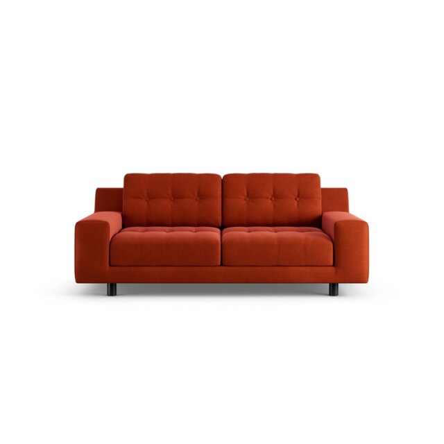 Habitat Hendricks Velvet 2 Seater Sofa - Orange - Black Leg - image 1