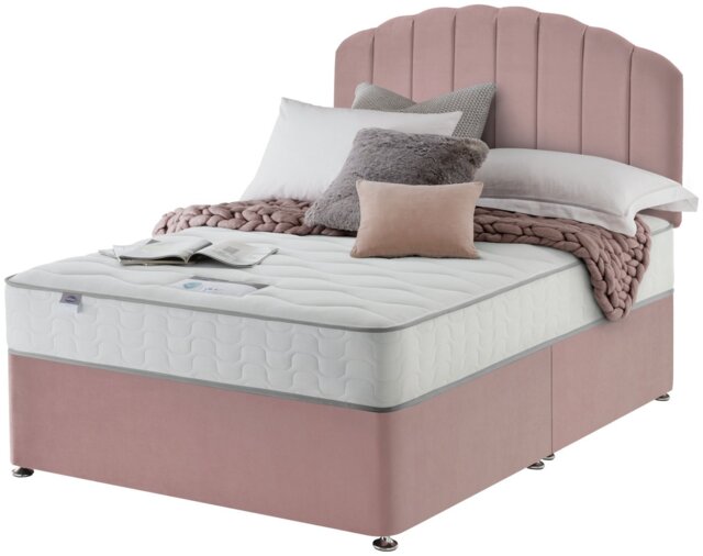 Silentnight Middleton Double Comfort Divan Bed - Pink - image 1
