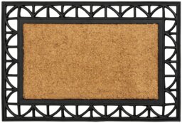 Argos Home Traditional Natural & Black Short Pile Doormat - thumbnail 2