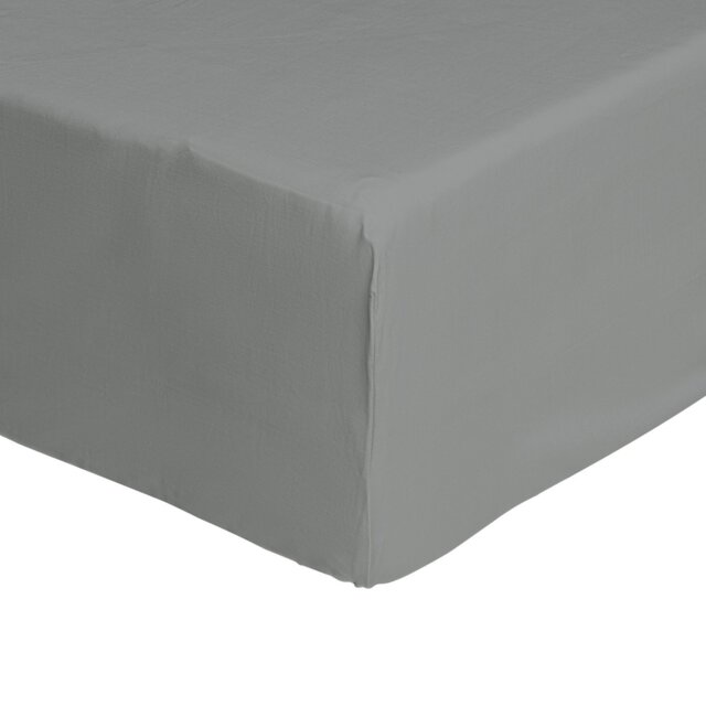 Habitat Cool Cotton Lyocell Dove Grey Fitted Sheet - King - image 1