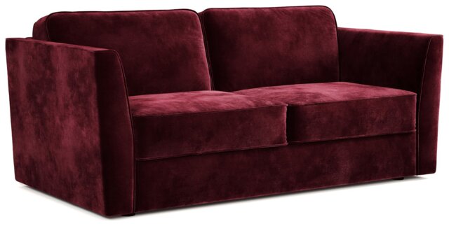 Jay-Be Elegance Velvet 3 Seater Sofa Bed - Burgundy - image 1