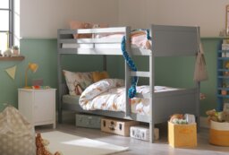Habitat Detachable Bunk Bed and 2 Kids Mattresses - Grey