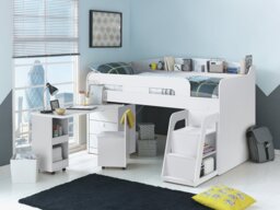 Habitat Ultimate Storage Mid Sleeper Bed Frame - White - thumbnail 1