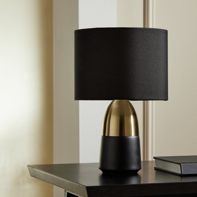 Argos Home Duno Touch Table Lamp - Brass & Black - image 1