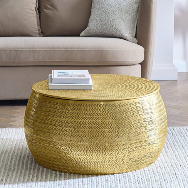 Habitat Sona Coffee Storage Table - Brass - image 1