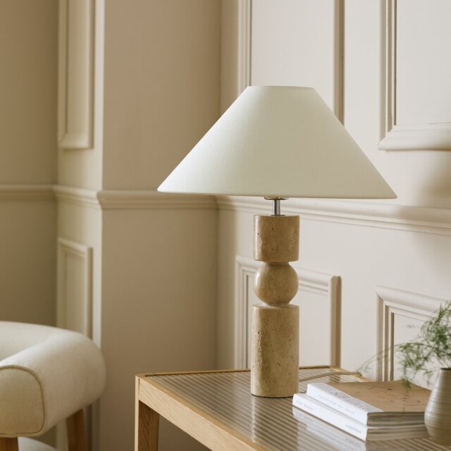 Habitat Travertine Table Lamp - Natural - image 1