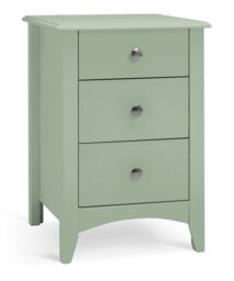 Argos Home Minato 3 Drawer Bedside Table - Sage Green - thumbnail 2