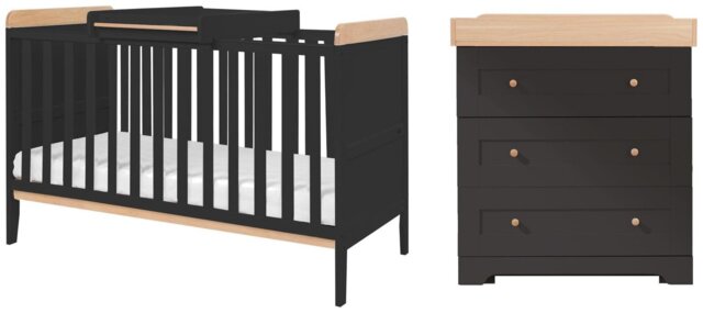 Tutti Bambini Rio 2 Piece Nursery Furniture Set - Slate Oak - image 1