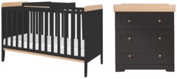 Tutti Bambini Rio 2 Piece Nursery Furniture Set - Slate Oak - thumbnail 2