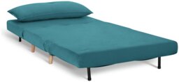 Habitat Roma Small Double Velvet Chairbed - Teal - thumbnail 2