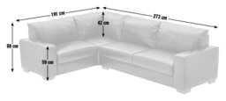 Argos Home Eton Leather Left Hand Corner Sofa - Tan - thumbnail 2