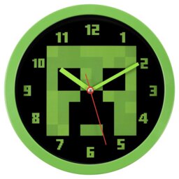 Minecraft Kids Wall Clock - Green - thumbnail 1