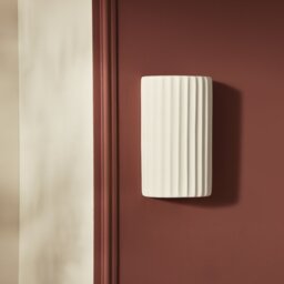 Argos Home Mars Ceramic Ribbed Wall Light - White - thumbnail 2