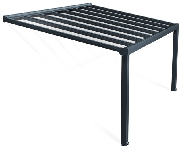 Palram Canopia Stockholm 3.4 x 5.2m Patio Cover Grey Clear - image 1