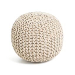 Kaikoo Dottie Cotton Knitted Pod Pouffe - Natural