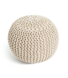 Kaikoo Dottie Cotton Knitted Pod Pouffe - Natural - thumbnail 2