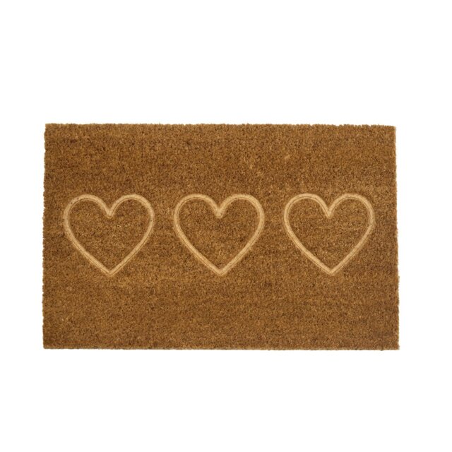 Argos Home Hearts Debossed Coir Mat - 40x60cm - image 1