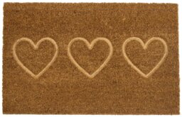 Argos Home Hearts Debossed Coir Mat - 40x60cm - thumbnail 2