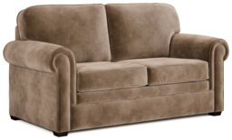 Jay-Be Heritage Velvet 2 Seater Sofa Bed - Beige - thumbnail 1