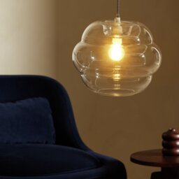 Habitat Clear Glass Honeycomb Easy Fit Lampshade - 25cm - thumbnail 1