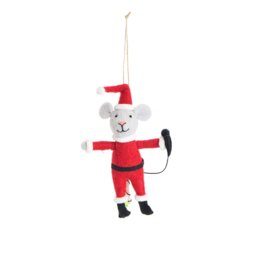 Habitat Single Mouse Santa Claus Hanging Christmas Ornament - thumbnail 2