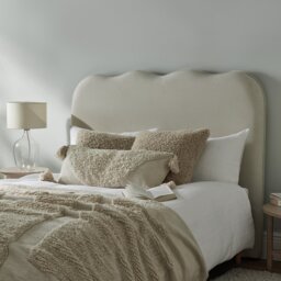 Habitat Onda Linen Kingsize Headboard - Natural - thumbnail 1