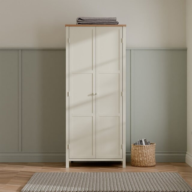 Julian Bowen Coxmoor 2 Door Wardrobe - Ivory - image 1