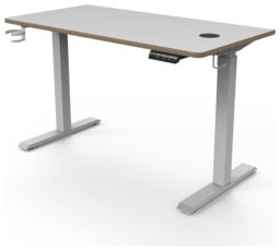 Koble Gino Height Adjustable Office Desk - White - thumbnail 1