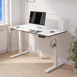 Koble Gino Height Adjustable Office Desk - White - thumbnail 2