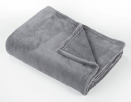 Argos Home Super Soft Fleece Throw - 125x150cm - Flint Grey - thumbnail 1