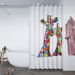 Steven Brown Francie and Josie McZoo Shower Curtain