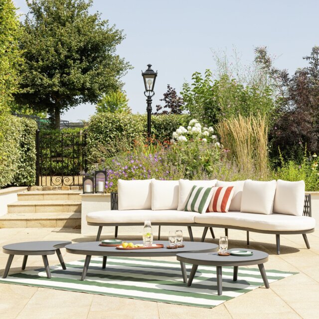Habitat Santorini 6 Seater Rattan Effect Garden Sofa Set