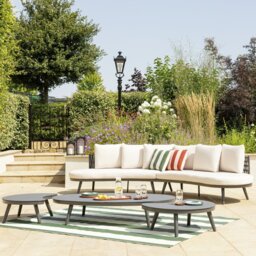 Habitat Santorini 6 Seater Rattan Effect Garden Sofa Set - thumbnail 1