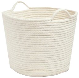 Great Little Trading Company Woven Rope Storage Basket-Ivory - thumbnail 1