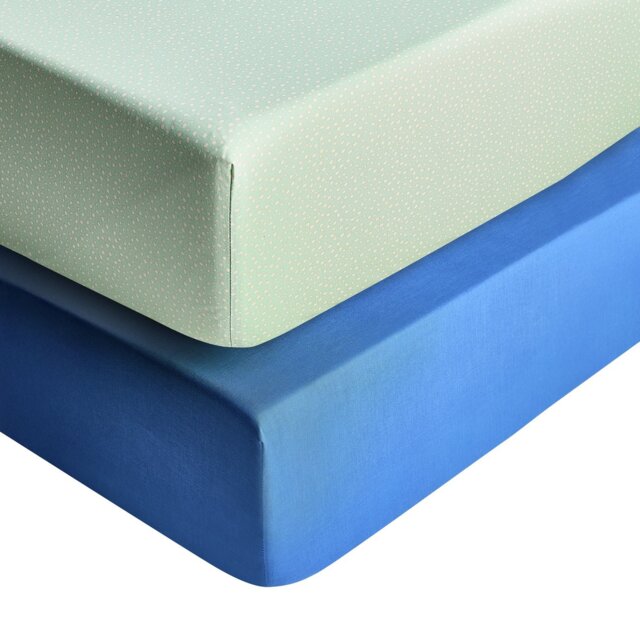 Habitat Kids Twin Pack Blue Fitted Sheet - Single - image 1