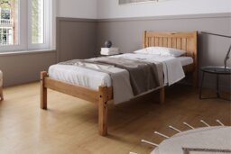 Birlea Rio Single Bed Frame with Mattress - Pine - thumbnail 1