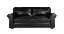 Argos Home Salisbury Leather 3 Seater Sofa - Black - thumbnail 1