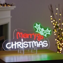 Premier 40cm Merry Christmas Light Neon Sign - thumbnail 1