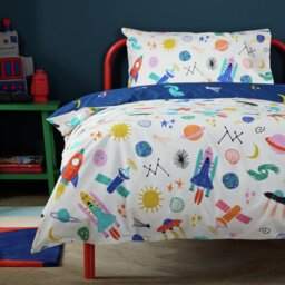 Argos Home Space Glow in the Dark Kids Bedding Set - Toddler