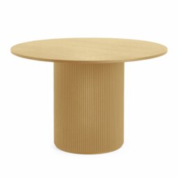 Julian Bowen Louis 4 Seater Round Dining Table - Light Oak - thumbnail 2