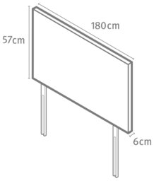 Silentnight Milan Superking Headboard - Charcoal - thumbnail 2