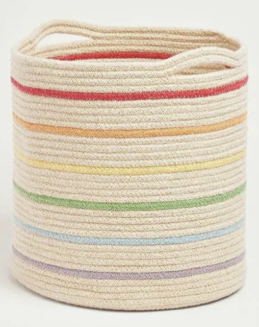 Great Little Trading Company Rope Storage Basket - Rainbow - image 1