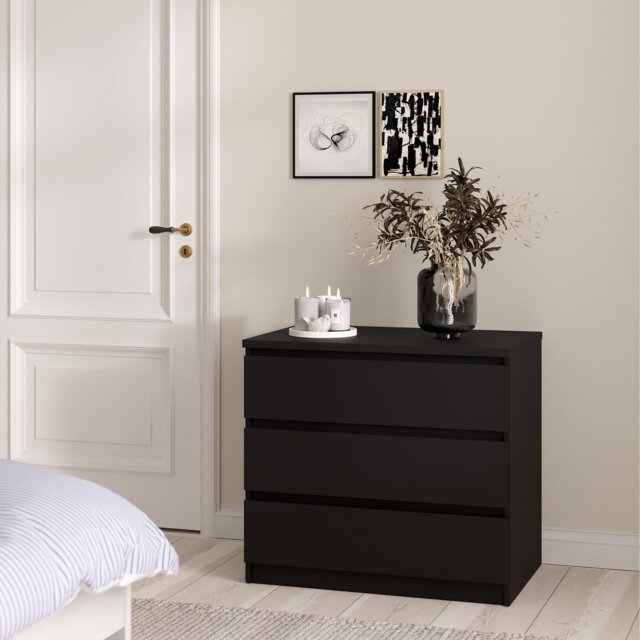 Furniture To Go Naia 3 Drawers Chest - Black - image 1