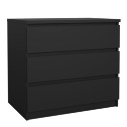 Furniture To Go Naia 3 Drawers Chest - Black - thumbnail 2
