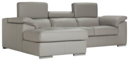 Argos Home Valencia Left Hand Corner Chaise Sofa - Grey - thumbnail 1