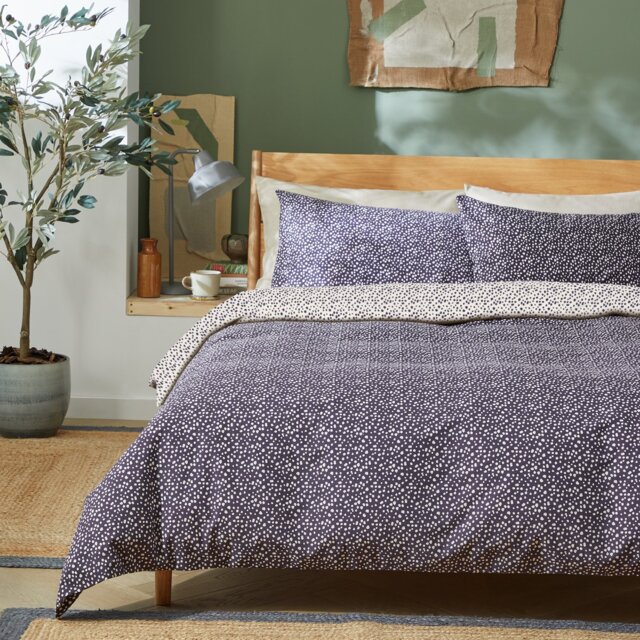 Habitat Spot Print Navy Bedding Set - King size