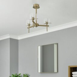 Spa Gene Cylinder Brass 3 LED Ceiling Light - Gold - thumbnail 2
