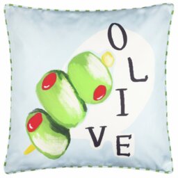 Furn Olive Stripe Blue Outdoor Cushion - thumbnail 2