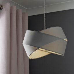 Argos Home Grey Ribbon Twist Easy Fit Lampshade - 31cm - thumbnail 1