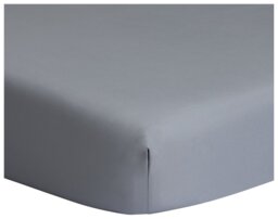 Home Essentials Soft Touch Grey Fitted Sheet-Superking - thumbnail 1